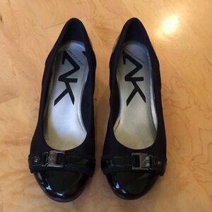 ANNE KLEIN SPORT | Dressy Black Wedge Slip On
